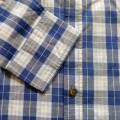 Camisa xadrez masculina de manga comprida 100% algodão Camisas diárias